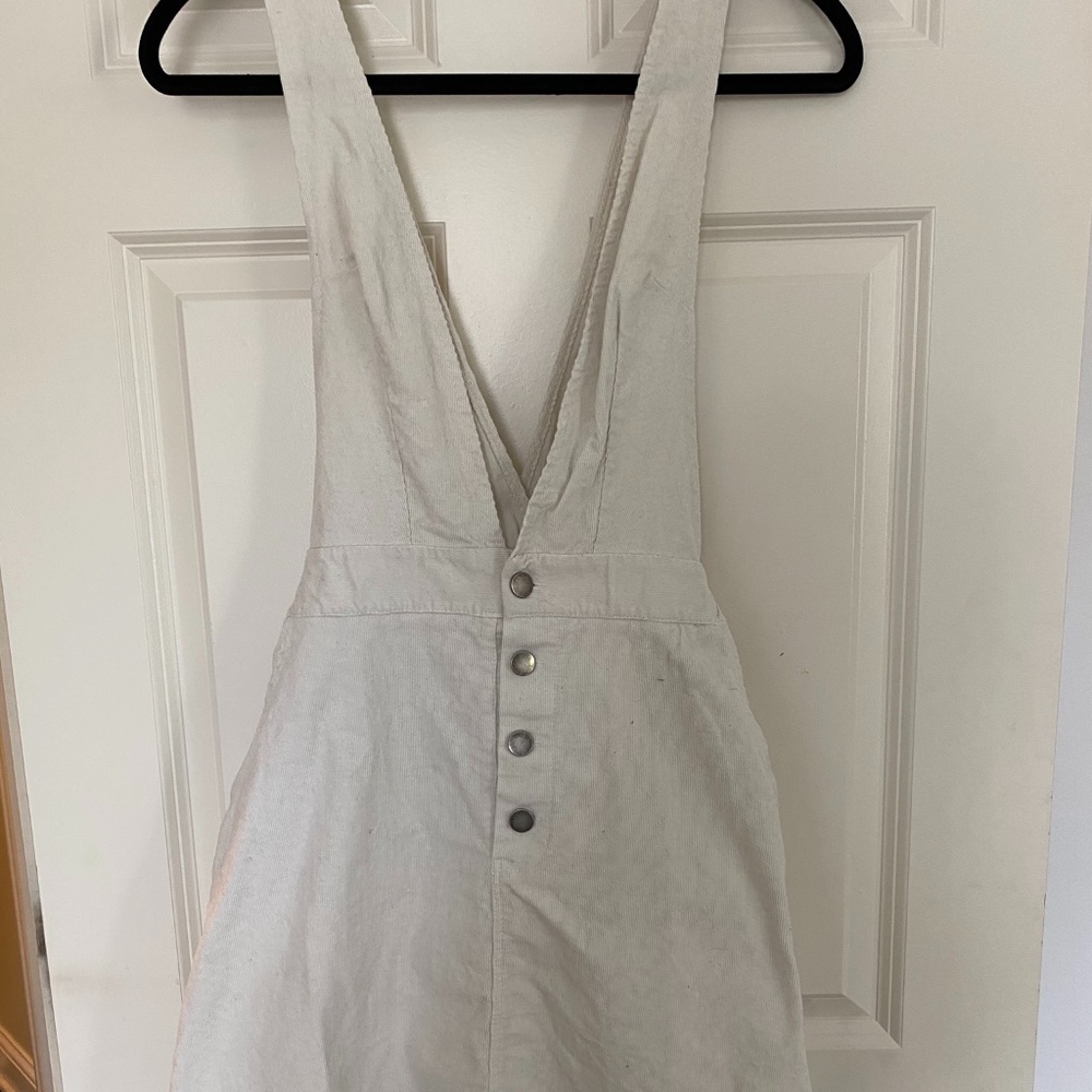 Cream Overall Dress